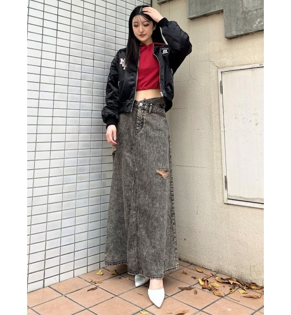 GYDA「【みちょぱコラボ】RIDICULOUS MCPサテンブルゾン」|ブルゾン・スタジャン|