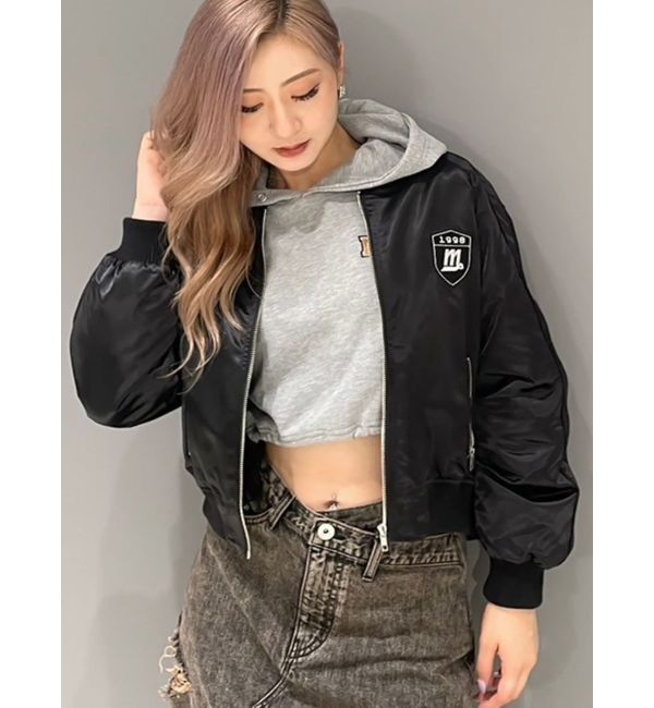 GYDA「【みちょぱコラボ】RIDICULOUS MCPサテンブルゾン」|ブルゾン・スタジャン|