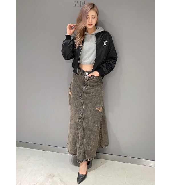 GYDA「【みちょぱコラボ】RIDICULOUS MCPサテンブルゾン」|ブルゾン・スタジャン|