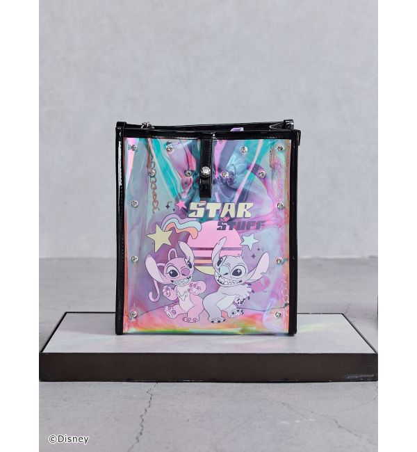 GYDA「スティッチ / GYDA bijouクリアBAG」|ショルダー・メッセンジャー|ブラック