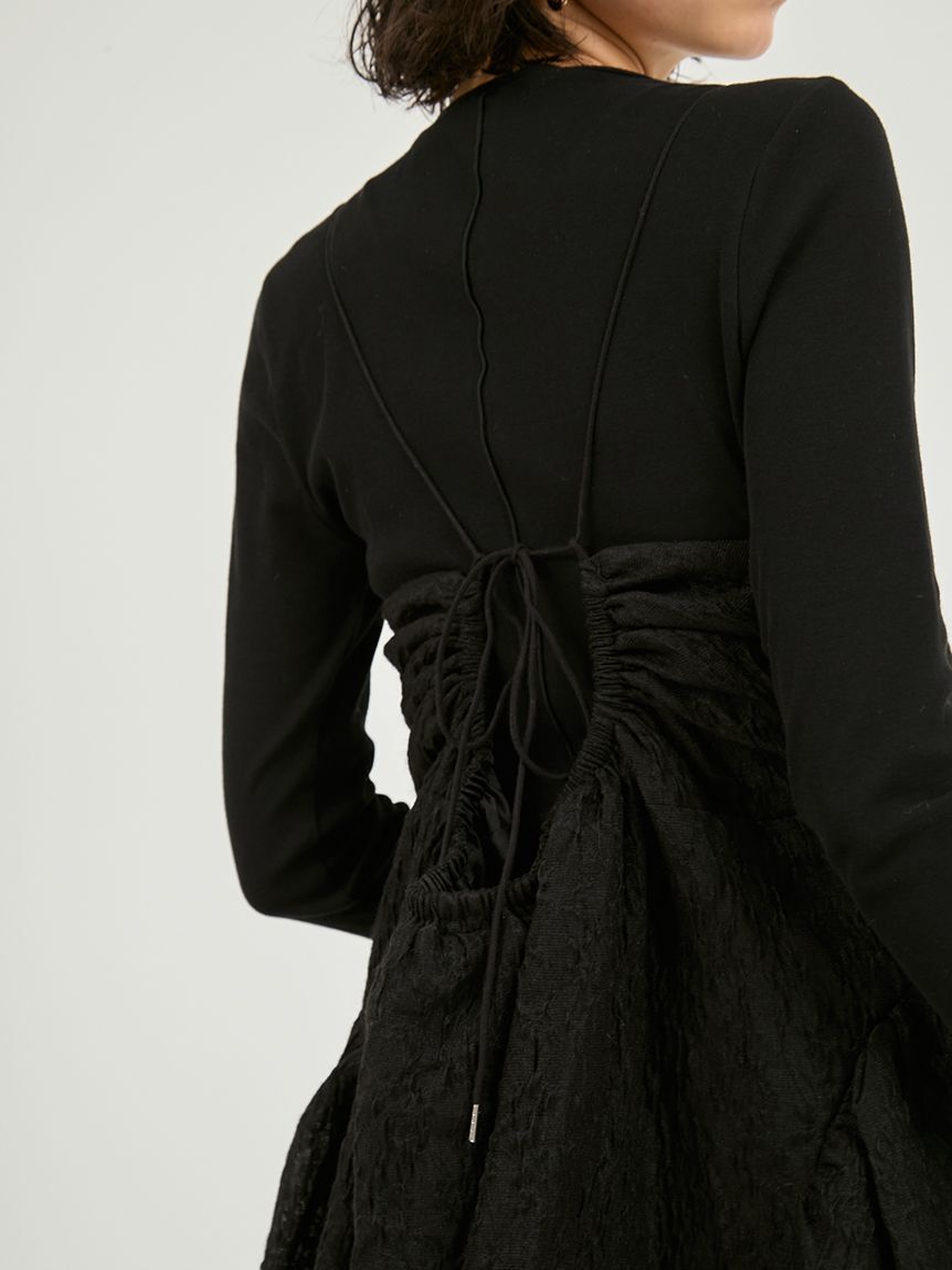 emmi atelier「【セットアイテム】フラワージャガードワンピース」|ワンピース|