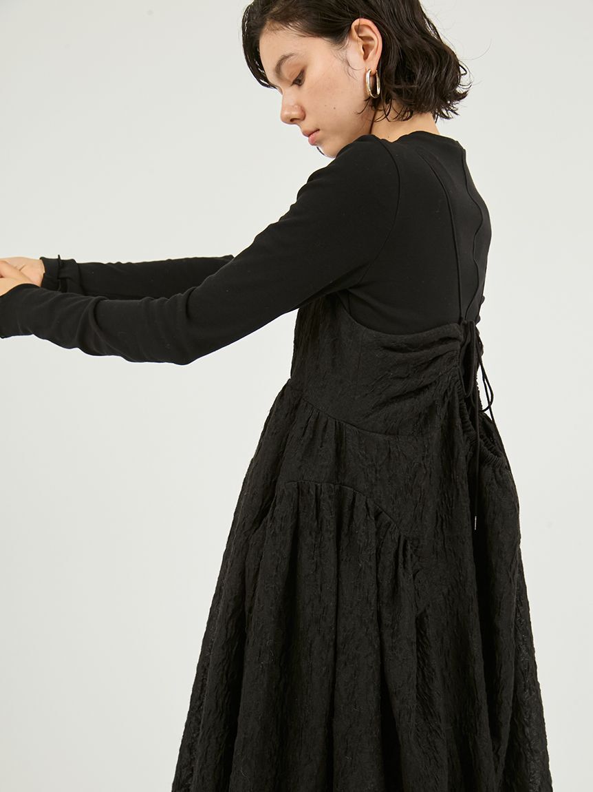 emmi atelier「【セットアイテム】フラワージャガードワンピース」|ワンピース|