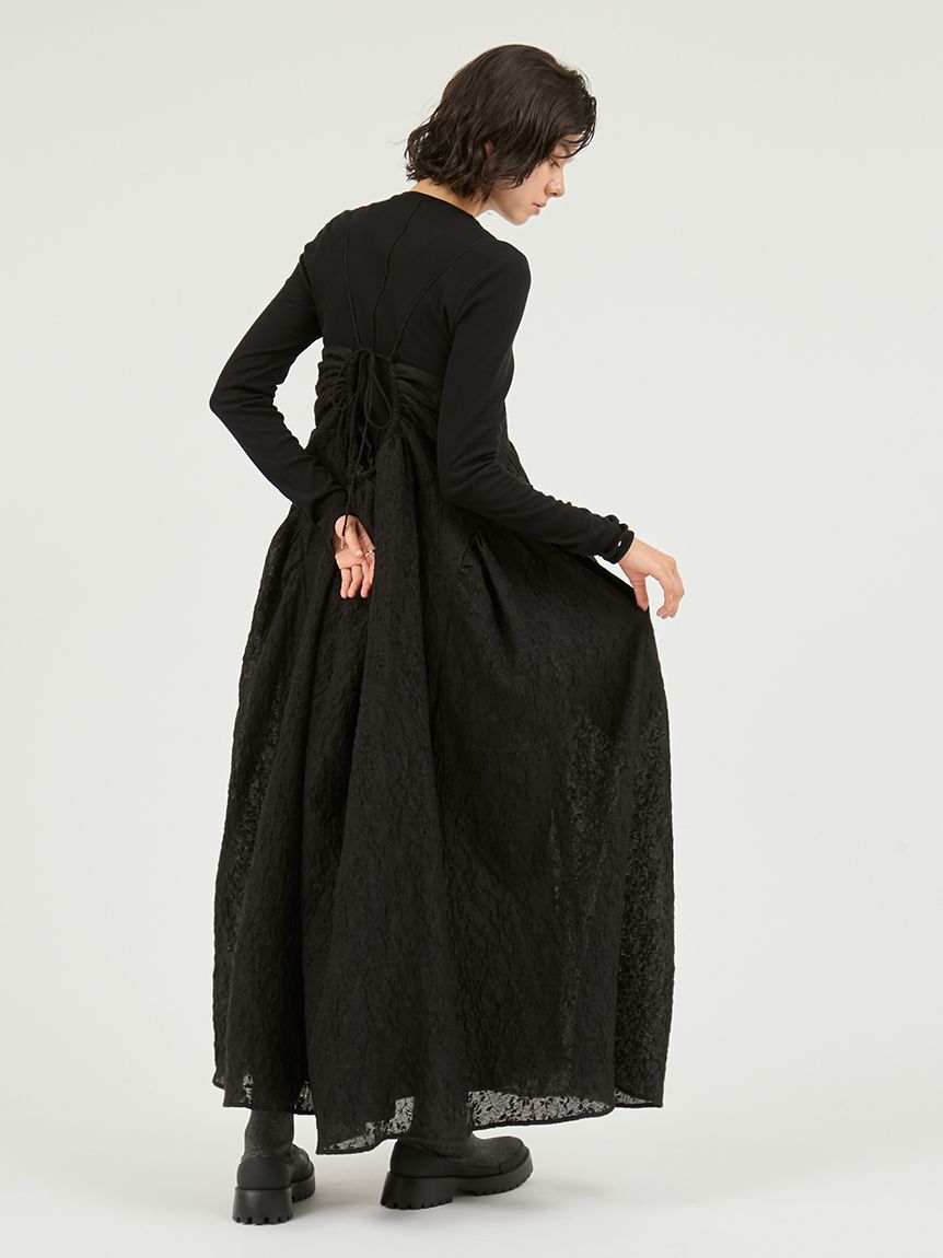 emmi atelier「【セットアイテム】フラワージャガードワンピース」|ワンピース|