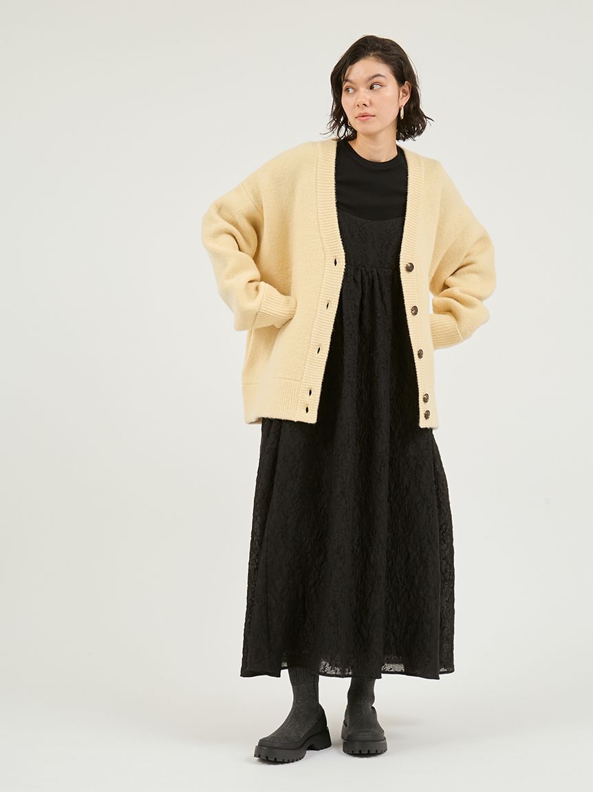 emmi atelier「【セットアイテム】フラワージャガードワンピース」|ワンピース|