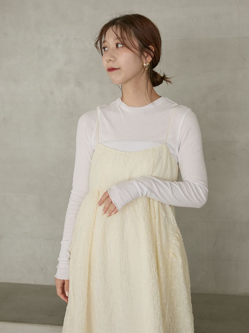 emmi atelier「【セットアイテム】フラワージャガードワンピース」|ワンピース|