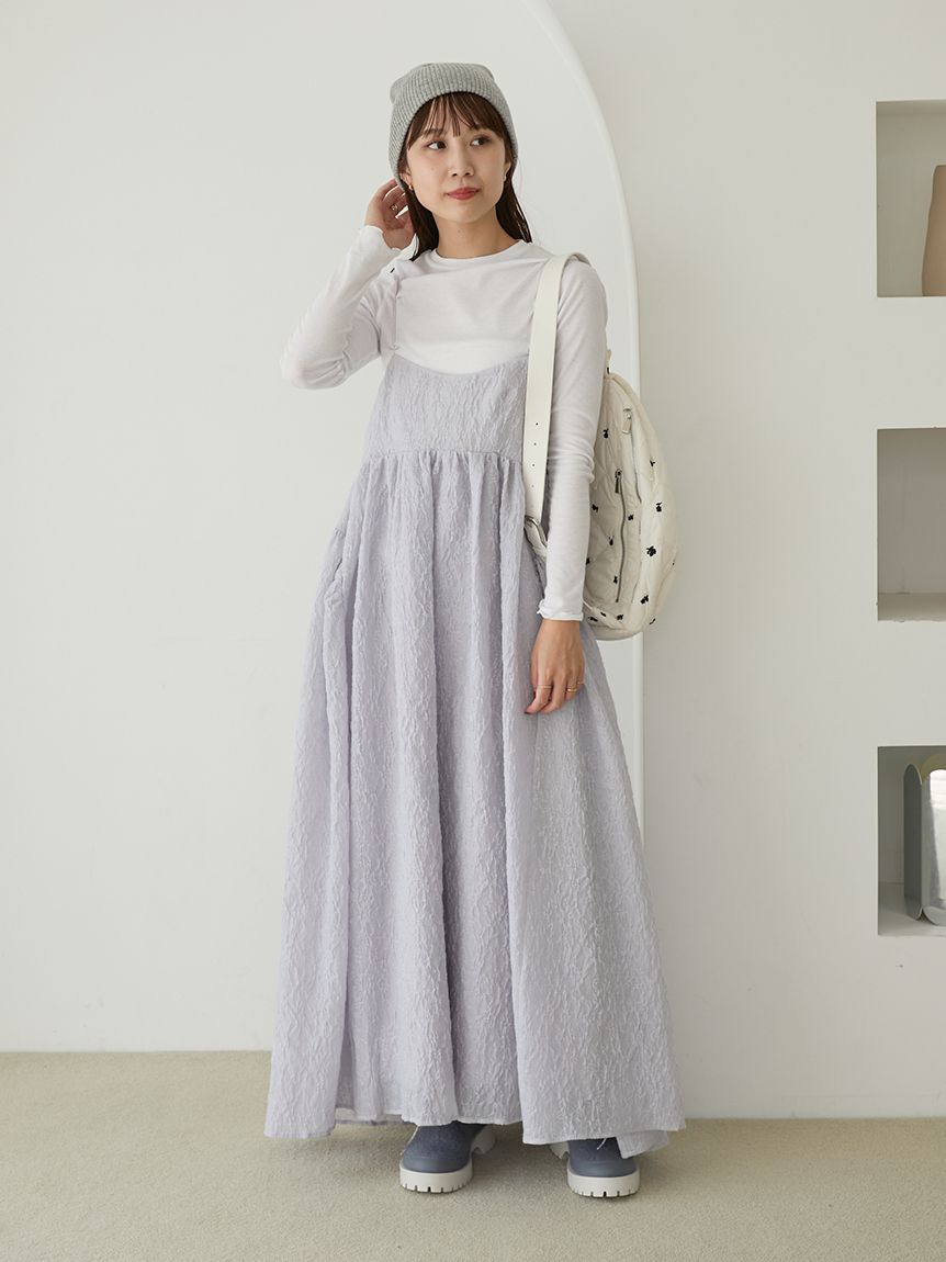 emmi atelier「【セットアイテム】フラワージャガードワンピース」|ワンピース|