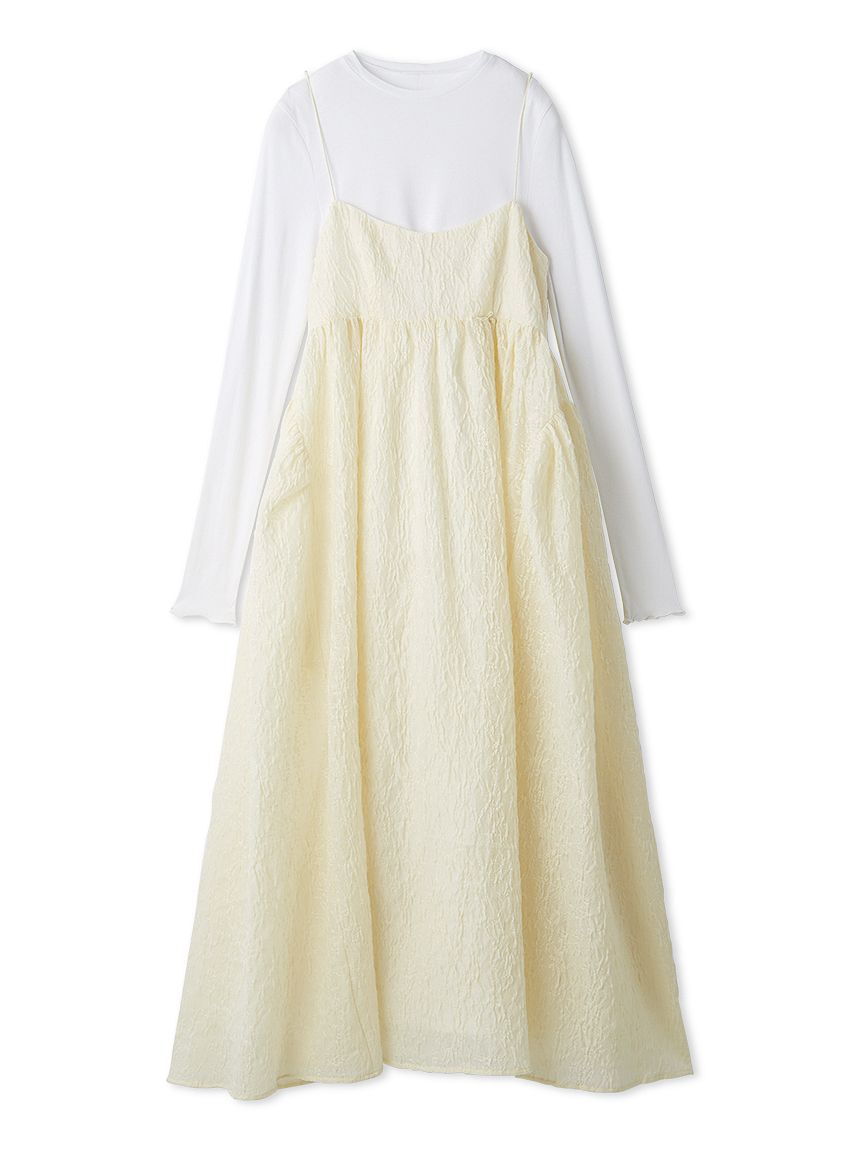 emmi atelier「【セットアイテム】フラワージャガードワンピース」|ワンピース|