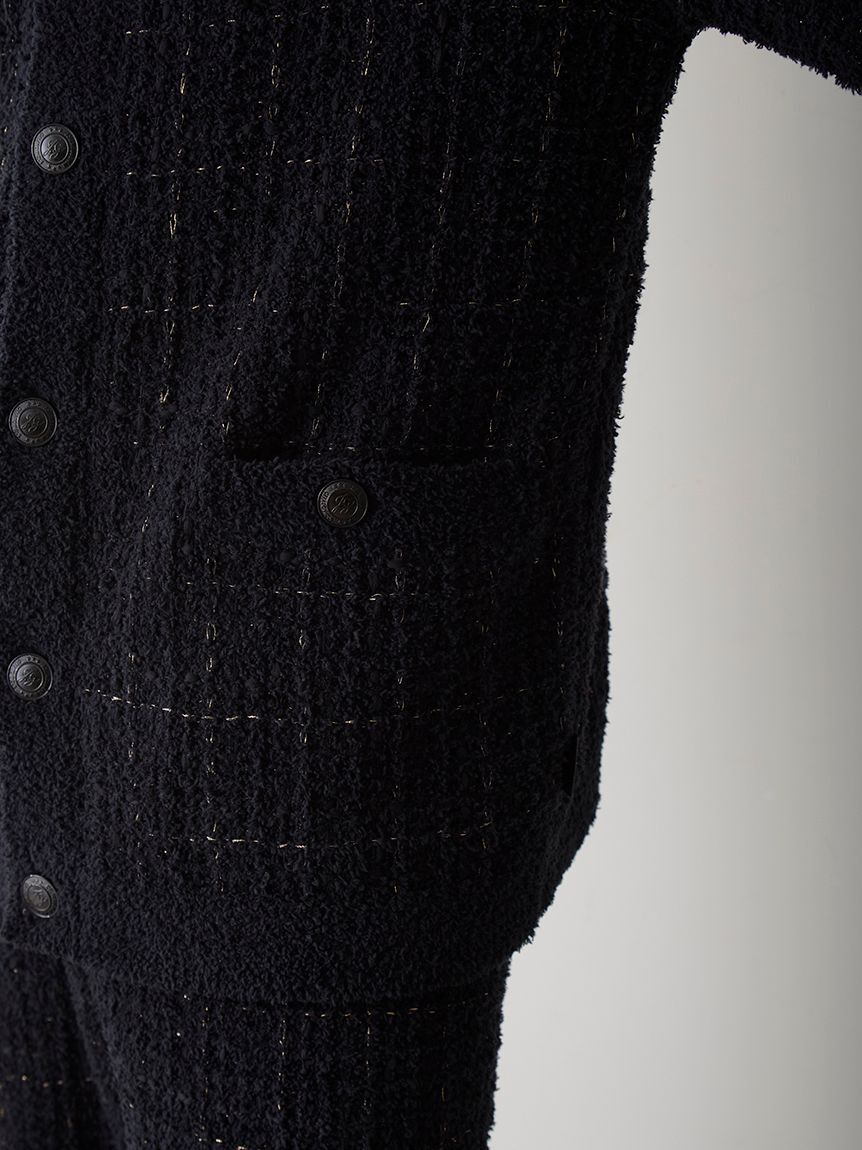 GELATO PIQUE HOMME「【JOEL ROBUCHON】【HOMME】ツイードモコカーディガン」|カーディガン|