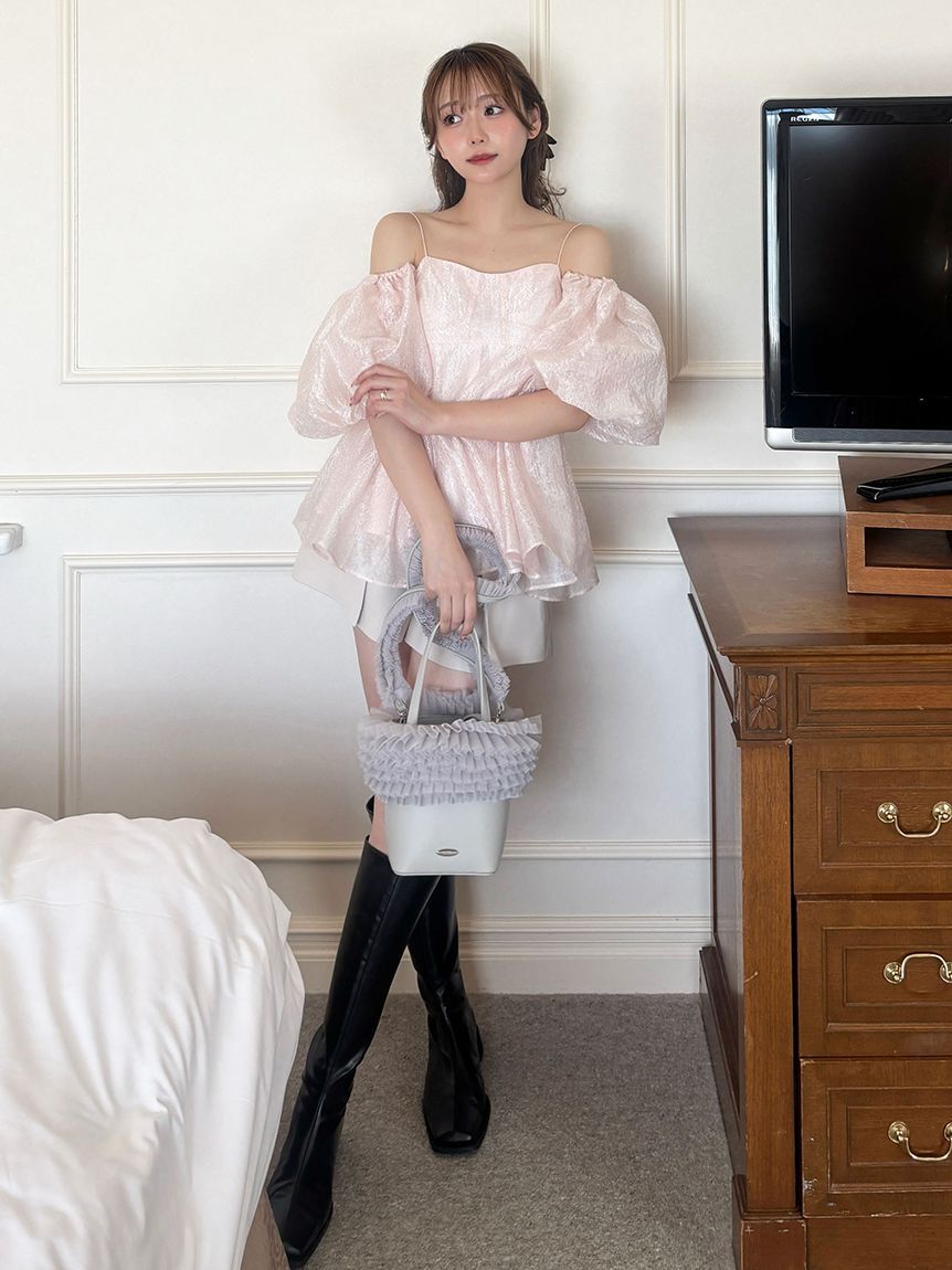 LILY BROWN「【限定カラー】チュール切り替え3wayトート」|トートバッグ|