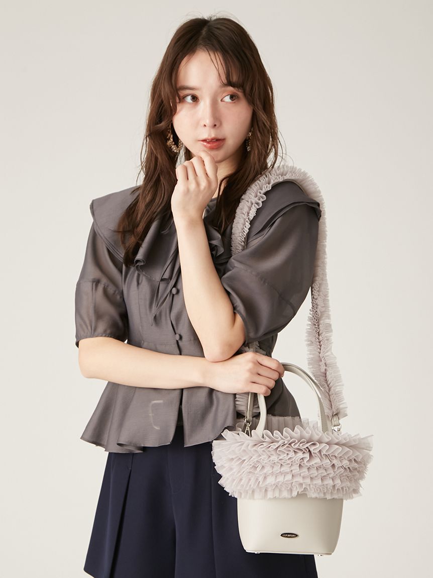 LILY BROWN「【限定カラー】チュール切り替え3wayトート」|トートバッグ|