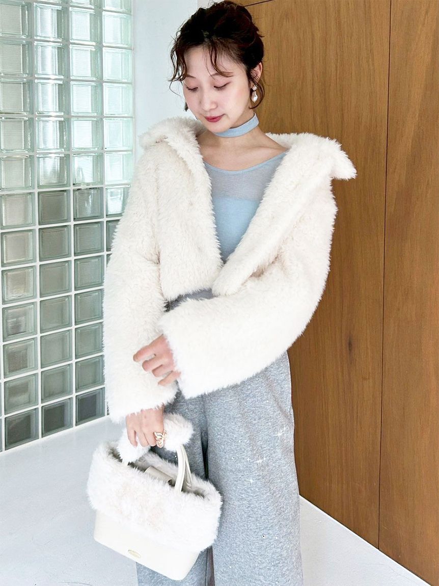 LILY BROWN「エコファーコンビマルチウェイトート(Hearts2Hearts着用)」|トートバッグ|