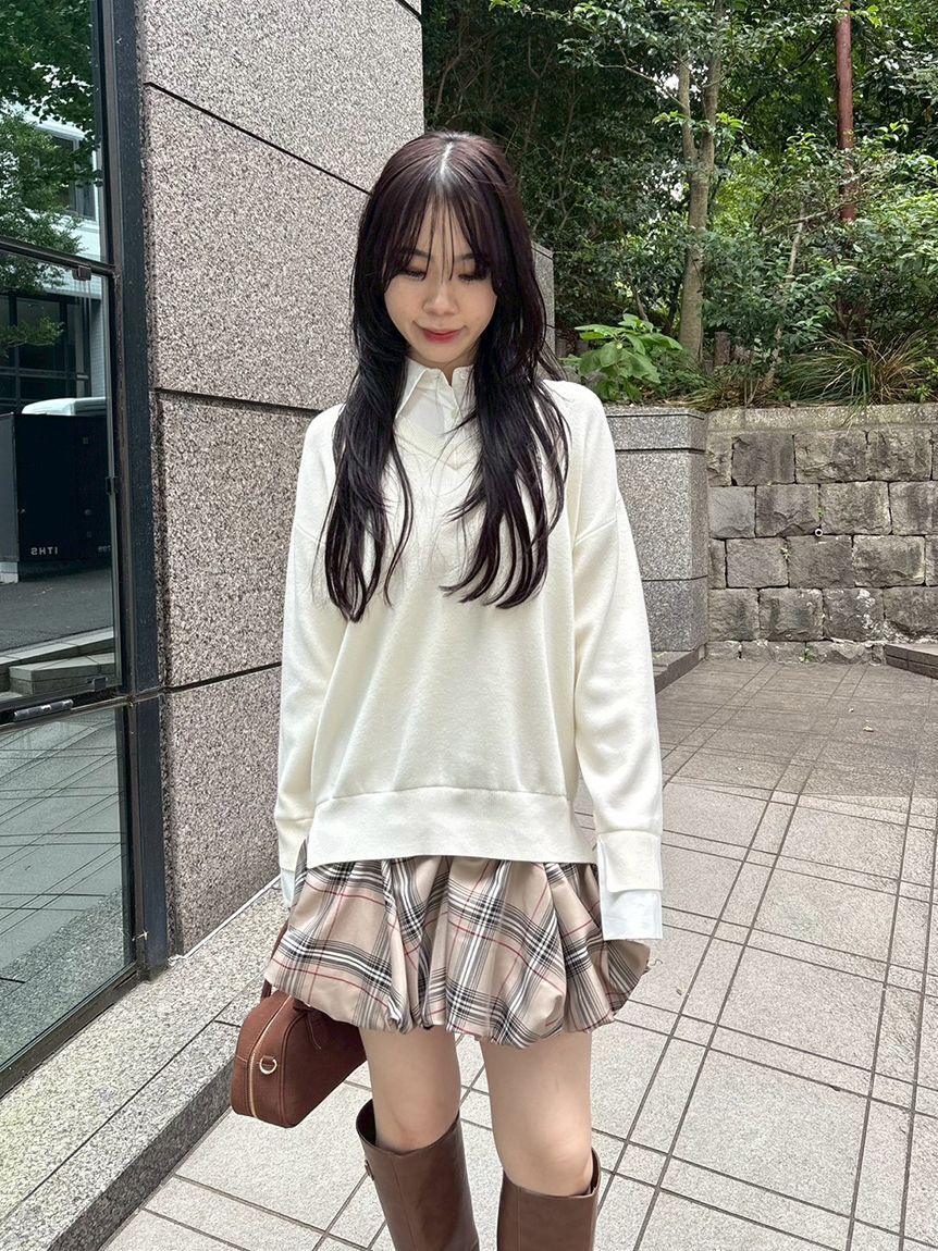 ニットドッキングバルーンワンピース（LILY BROWN）｜ルミネの