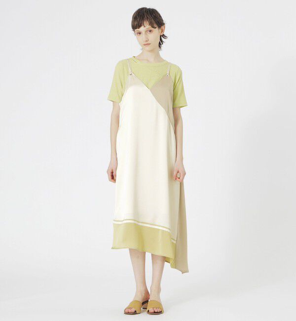  「【ドラマ着用商品】カラーブロックスリップワンピース」|ワンピース|