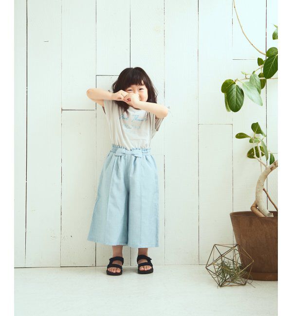 ikka kids「【キッズ】リネンタッチリボンガウチョパンツ（100~160cm）」|その他|