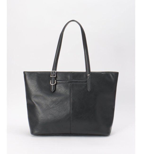 ikka「GPレザータッチトートバッグ」|その他|ブラック