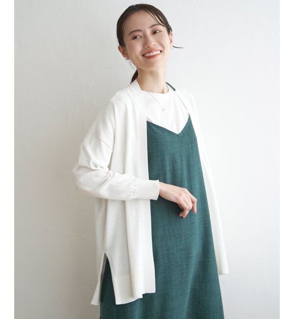 ikka「【洗濯機で洗える／吸水速乾】洗えるさらっとカーディガン【UVカット】」|その他|オフホワイト