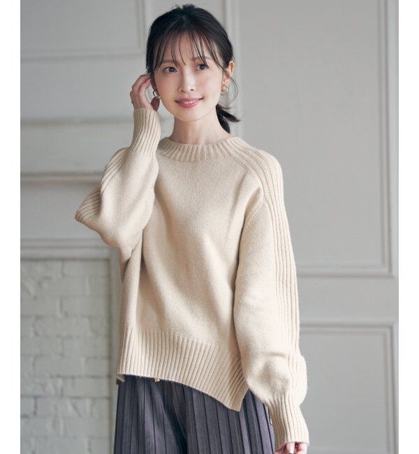 ikka「サイドスリットニットプルオーバー」|プルオーバー|