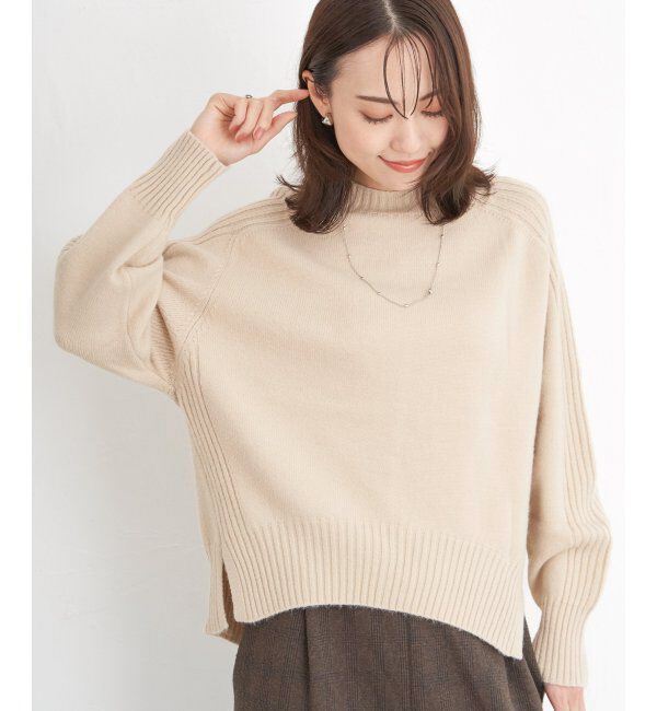 ikka「サイドスリットニットプルオーバー」|プルオーバー|