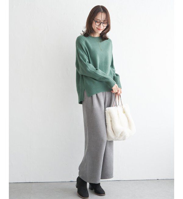 ikka「サイドスリットニットプルオーバー」|プルオーバー|
