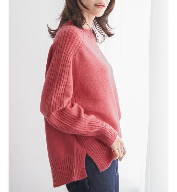 ikka「サイドスリットニットプルオーバー」|プルオーバー|