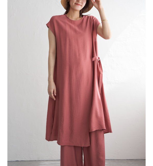 IKKA LOUNGE「【2点セット】冷感スラブワンピースセットアップ」|ワンピース|