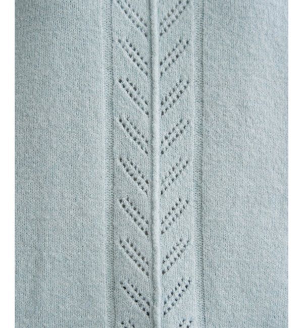 Lbc with Life「透かし柄バックスリットニット」|カーディガン|