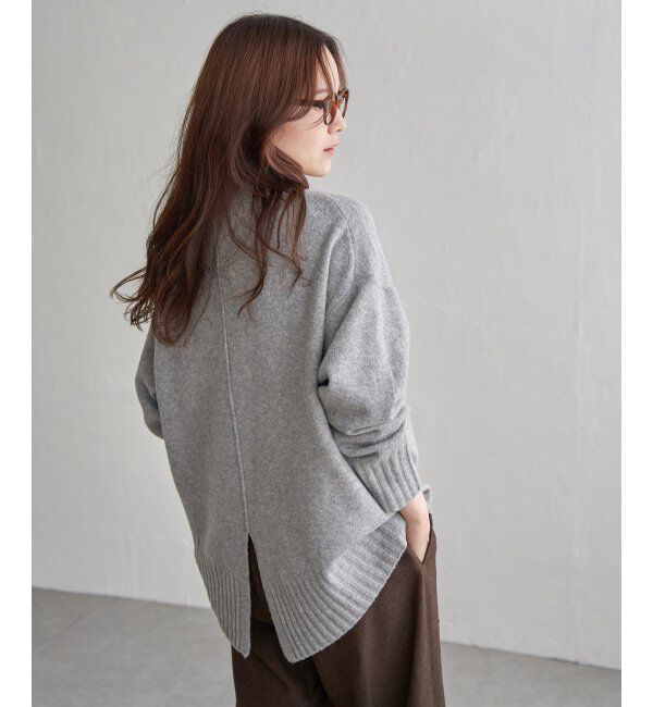 Lbc with Life「透かし柄バックスリットニット」|カーディガン|