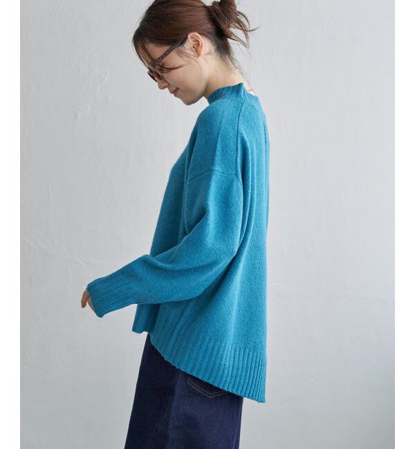 Lbc with Life「透かし柄バックスリットニット」|カーディガン|