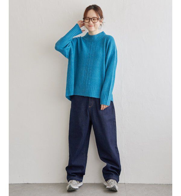 Lbc with Life「透かし柄バックスリットニット」|カーディガン|