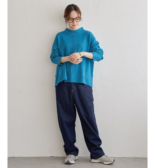 Lbc with Life「透かし柄バックスリットニット」|カーディガン|