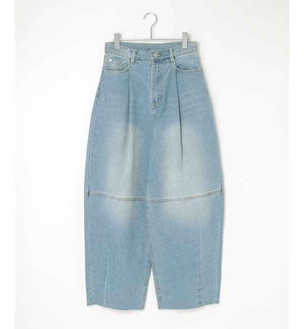 VENCE share style「タックコクーンワイドパンツ」|その他|ブルー