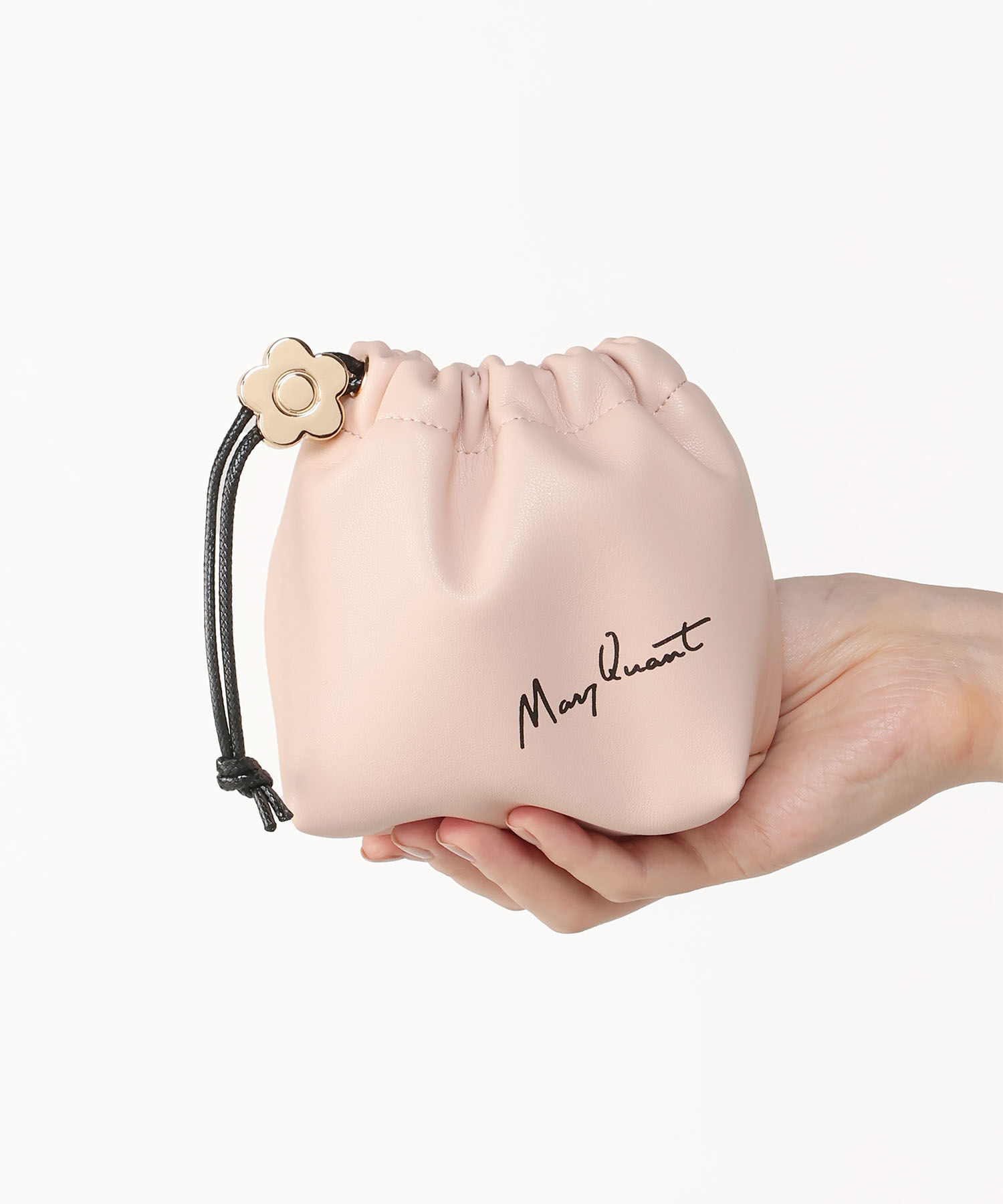 MARY QUANT「デイジーメタルストッパー 巾着ポーチミニ」|ポーチ|ピンク