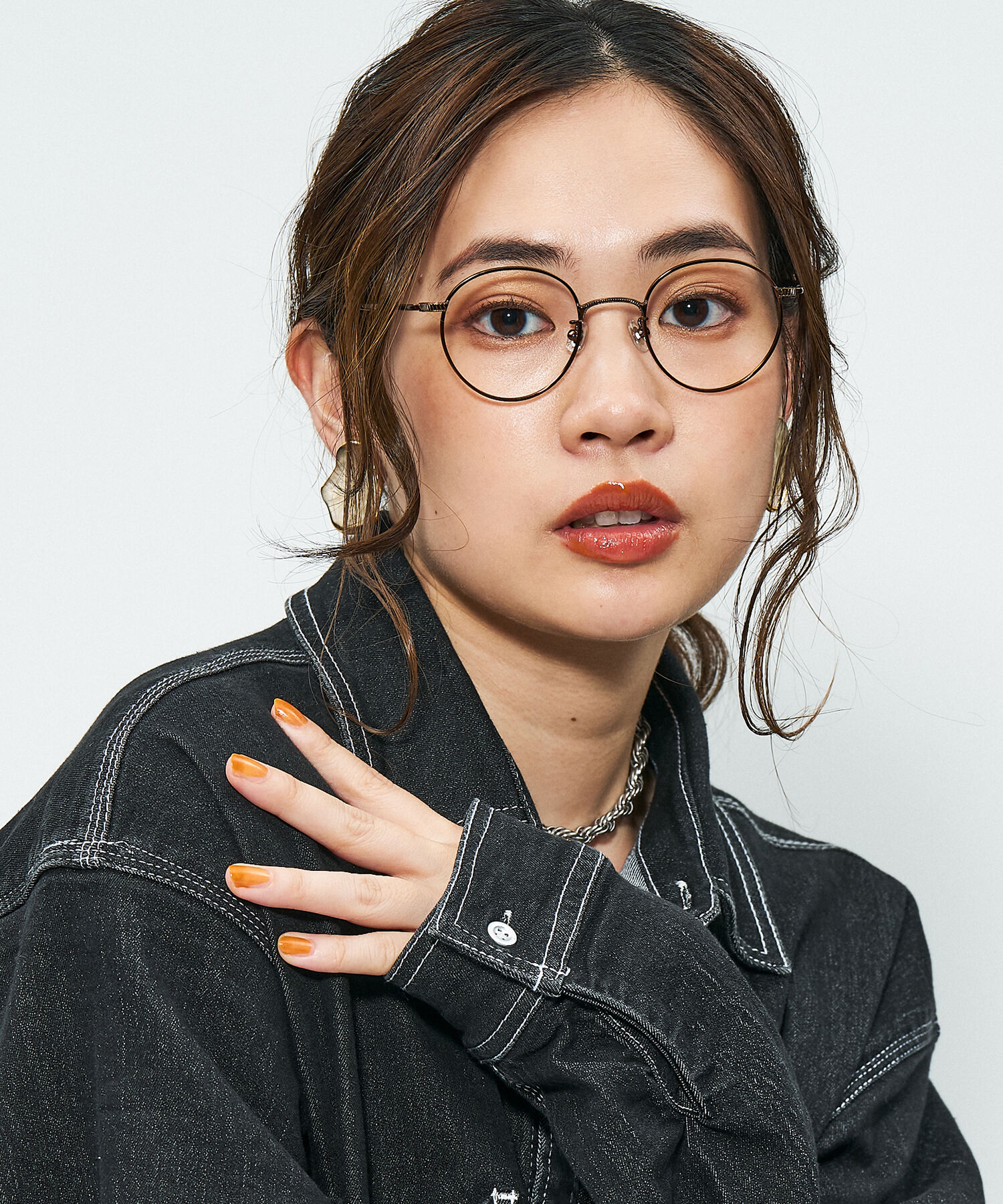  「Zoff｜STUDIO SEVEN｜ボストン型 メガネ｜メタルフレーム レンズ交換券付き」|メガネ|ブラウン