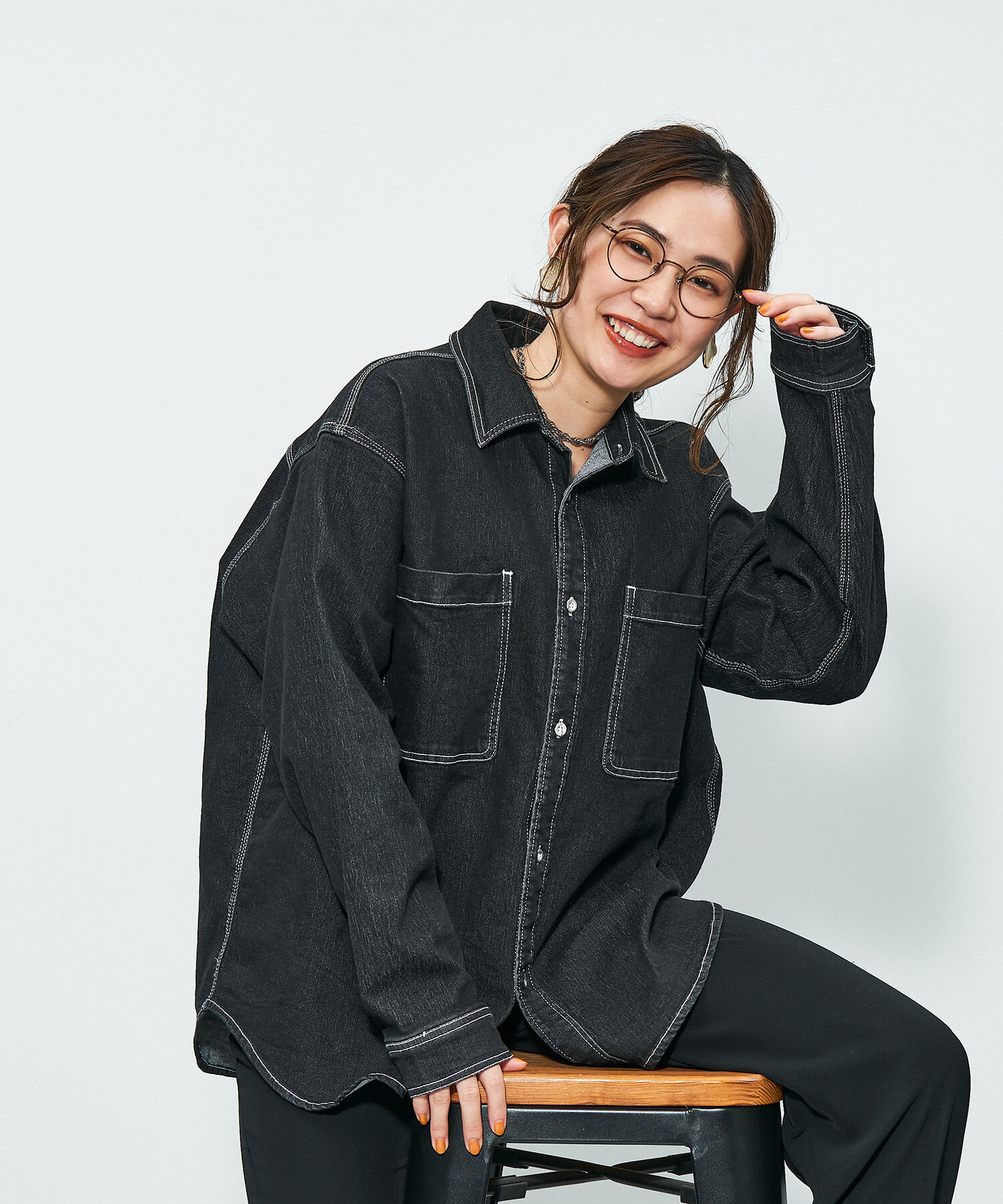  「Zoff｜STUDIO SEVEN｜ボストン型 メガネ｜メタルフレーム レンズ交換券付き」|メガネ|