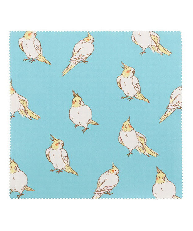  「メガネ拭き｜サングラス拭き クリーニングクロス パステルカラー  猫 うさぎ インコ ベアー」|サングラス|ブルー