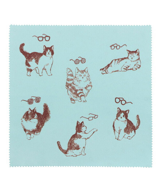  「メガネ拭き｜サングラス拭き クリーニングクロス パステルカラー  猫 うさぎ インコ ベアー」|サングラス|レッド