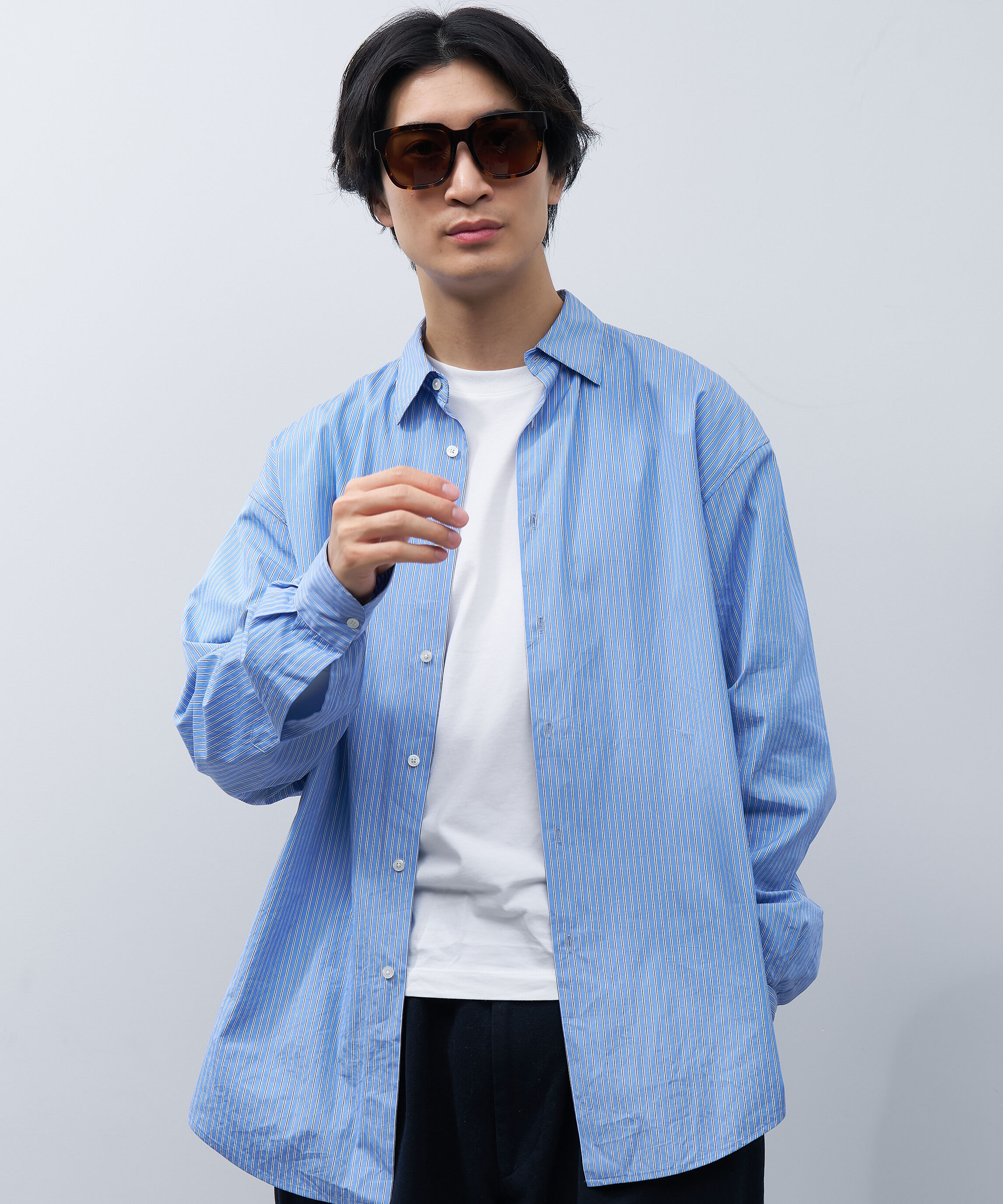  「ウェリントン型 大きめ サングラス｜Y2K ビッグシェイプ ユニセックス 小顔 おしゃれ」|サングラス|