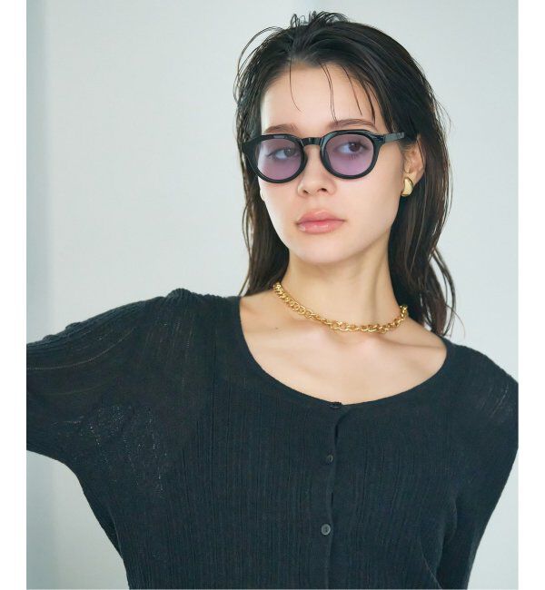  「【WEB限定】ボストン型 サングラス | クラウンパント カラーレンズ 軽量 トレンド 紫外線対策 UVカット」|サングラス|ブラック系その他1