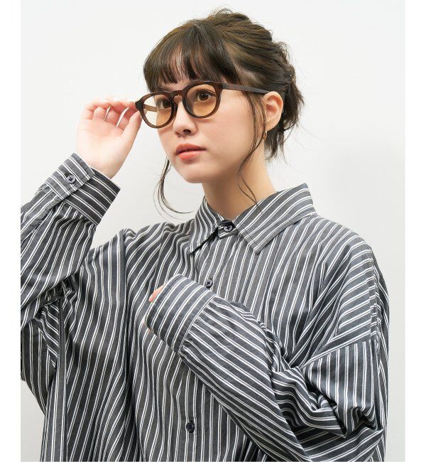  「【WEB限定】ボストン型 サングラス | クラウンパント カラーレンズ 軽量 トレンド 紫外線対策 UVカット」|サングラス|