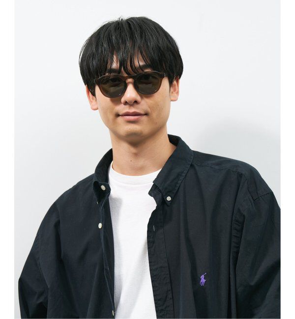  「【WEB限定】ボストン型 サングラス | クラウンパント カラーレンズ 軽量 トレンド 紫外線対策 UVカット」|サングラス|薄ブラウン2