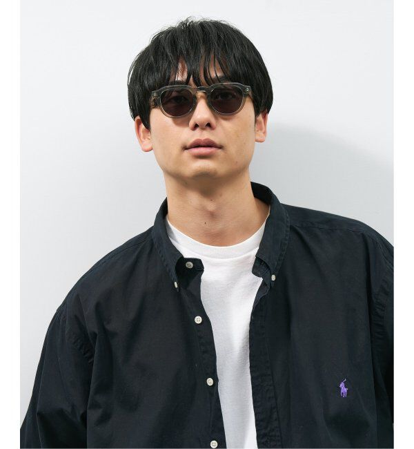  「【WEB限定】ボストン型 サングラス | クラウンパント カラーレンズ 軽量 トレンド 紫外線対策 UVカット」|サングラス|薄グリーン