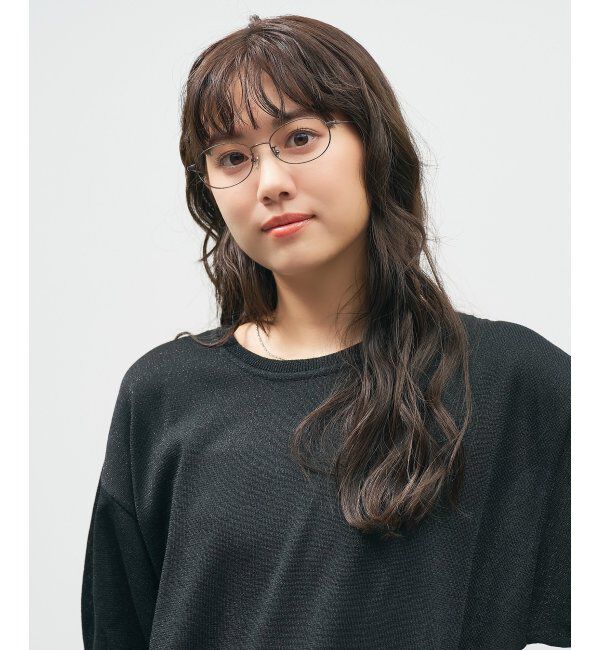  「オーバル型 メガネ 軽量｜メタルフレーム｜伊達メガネ 度付きメガネ｜大人可愛い｜Zoff｜ レンズ交換券付」|メガネ|グレー