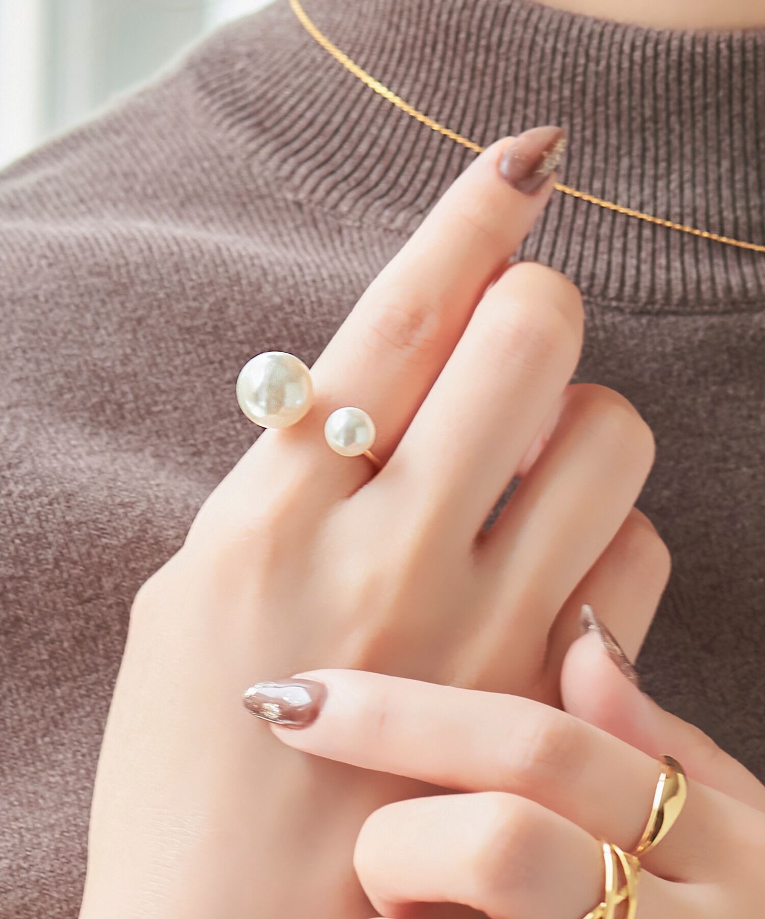 Phoebe「【シリーズ累計販売10000点突破！】Eye catchingパールリング」|リング|