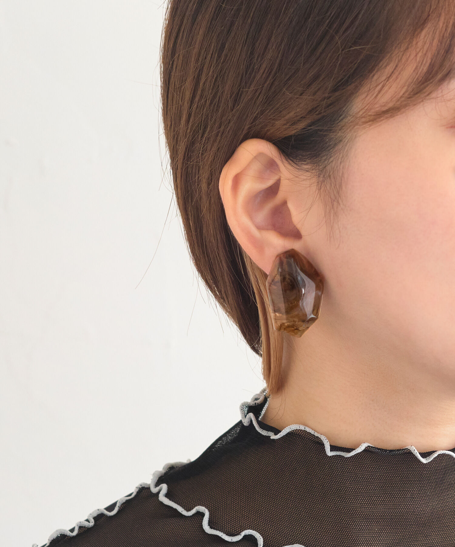 Phoebe+「【sfy】marble stone pairピアス　ブラウン&times;ブルー」|ピアス|マルチ1