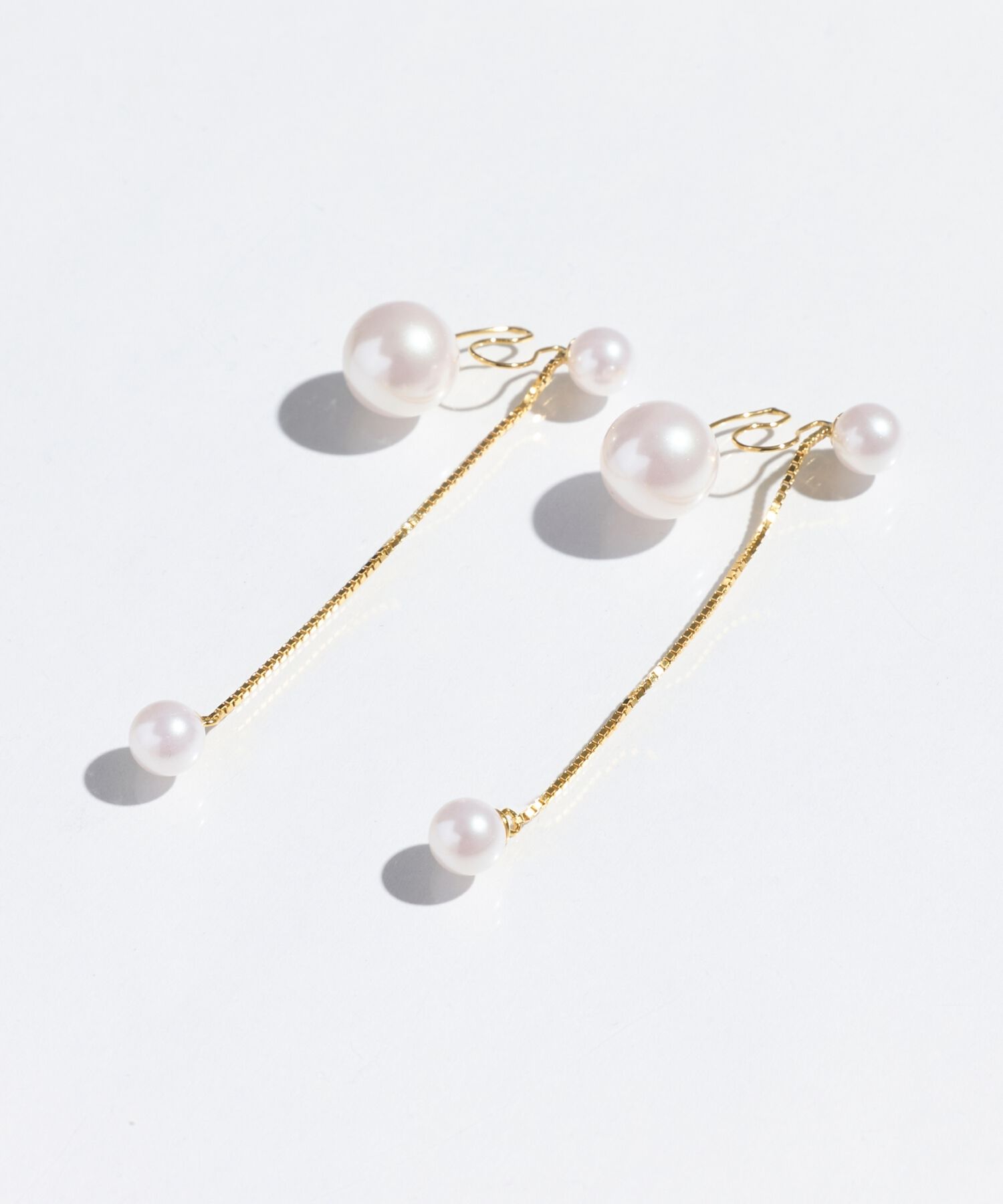 Phoebe「ロングバックモチーフイヤリング　パール」|イヤリング|