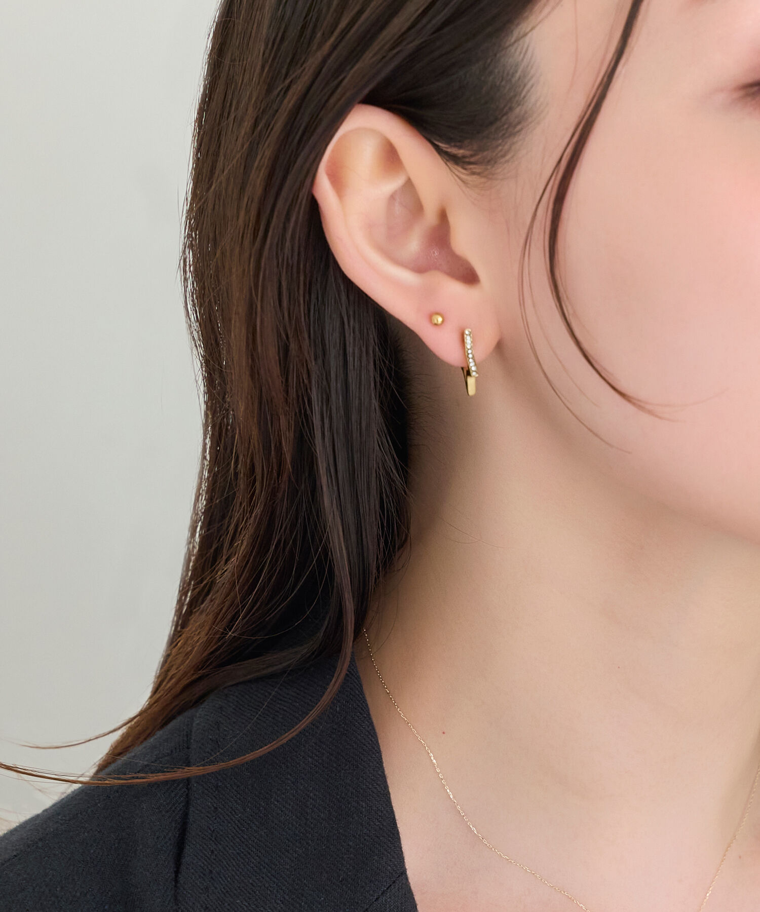 Phoebe「【金属アレルギー対応】3setメタルピアス　ゴールド/サージカルステンレス」|ピアス|