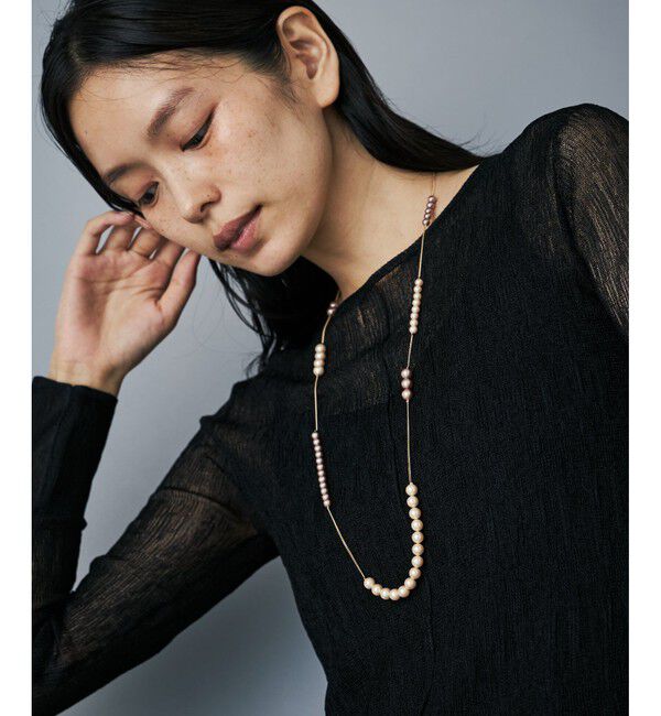 Jouete「ロング ネックレス カラーパール」|ネックレス|