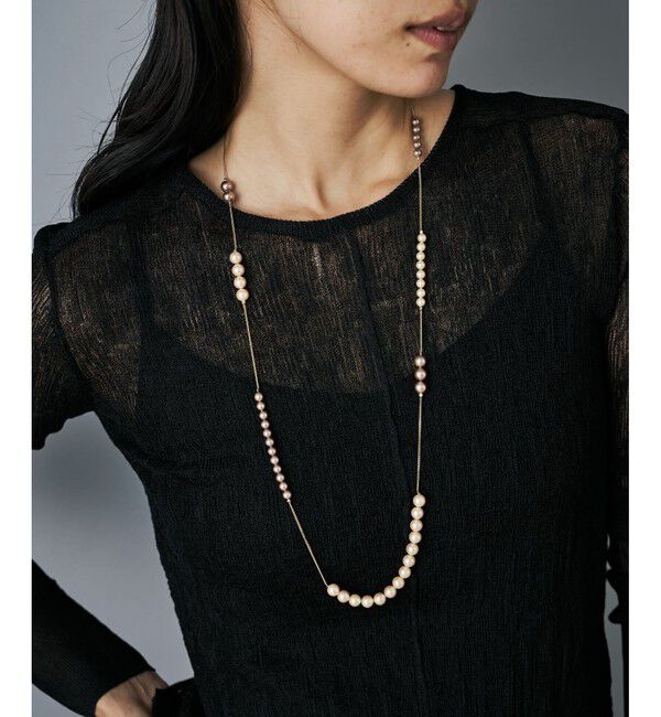 Jouete「ロング ネックレス カラーパール」|ネックレス|