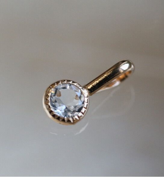  「K10 誕生石チャーム」|ネックレス|3月 アクアマリン