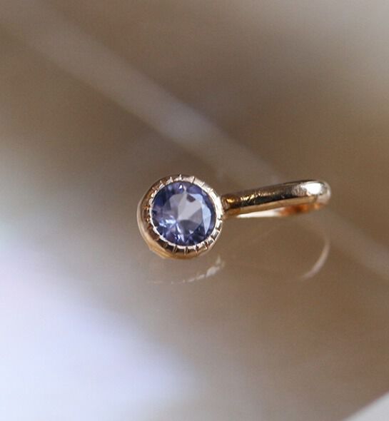  「K10 誕生石チャーム」|ネックレス|12月 タンザナイト